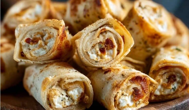 Cream Cheese Tortilla Bites arranged on a platter appetizer