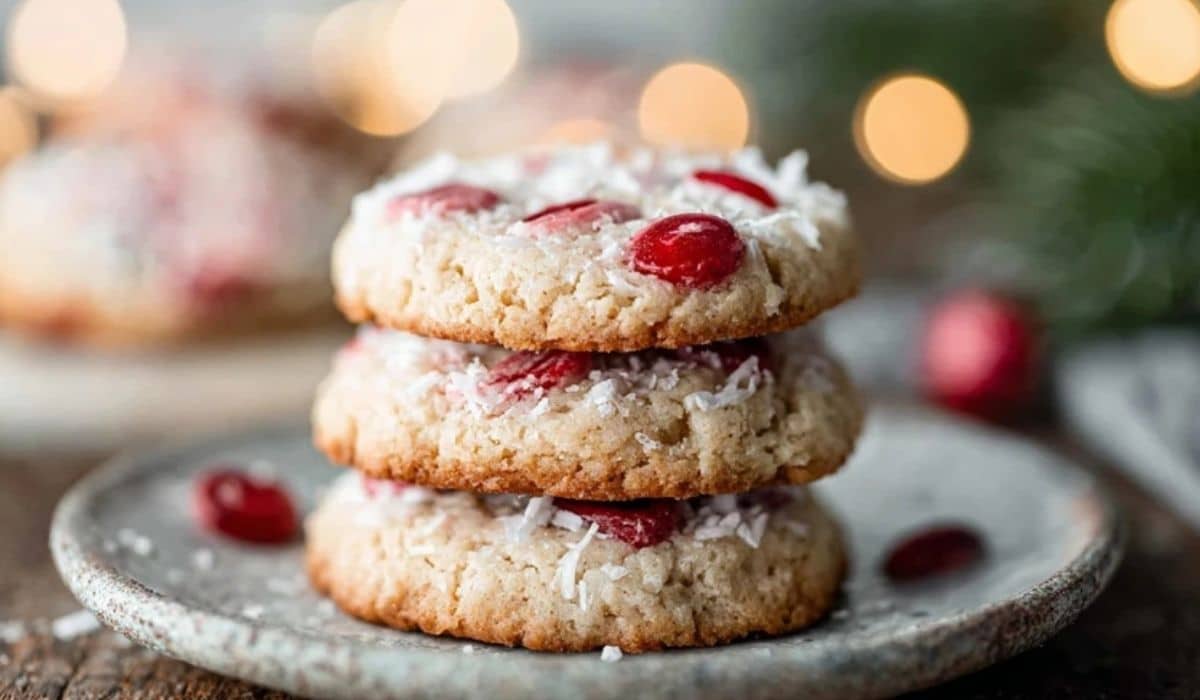 Santa’s Whiskers Cookies on holiday table